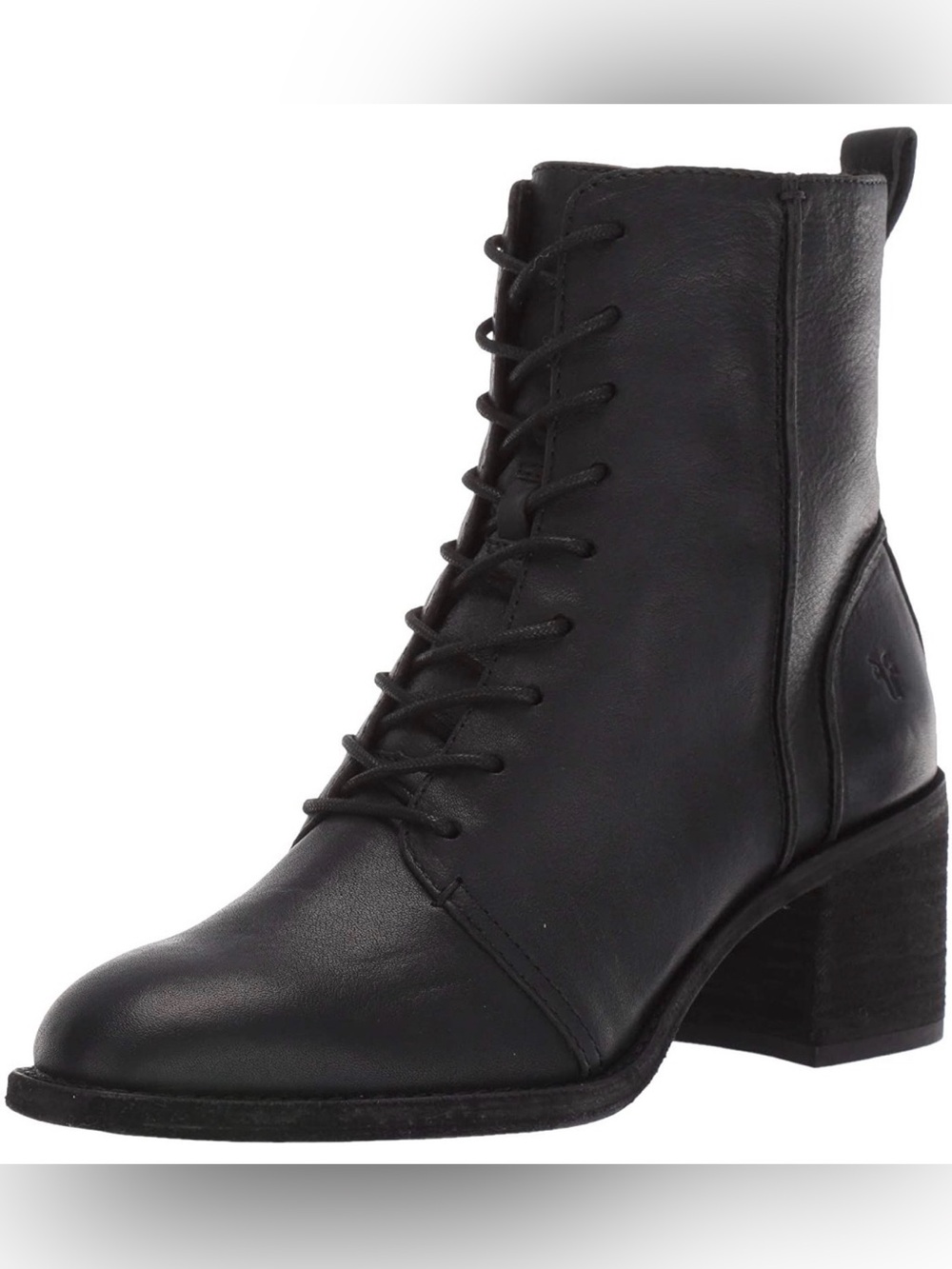 Frye Monroe Black Leather Lace-Up Ankle Boots Size 8.5